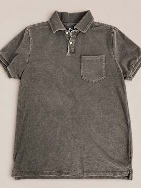 Art Class Boys Polo Shirt XL Size 16 Gray Acid Wash